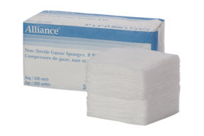 Gauze Sponge 12 ply non-sterile 10cm x 10cm - case/2000 each