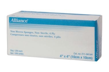 Gauze Sponge 12 ply non-sterile 10cm x 10cm - case/2000 each