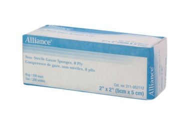 Gauze Sponge 12 Ply Non-Sterile 5cm x 5cm Case/8000 Each