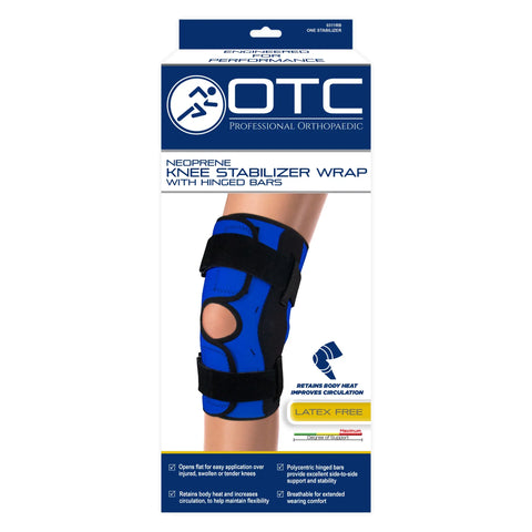 Neoprene Knee Stabilizer Wrap - Hinged Bars