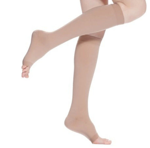 Style Soft Opaque for Women Knee High 20-30mmHg Open Toe