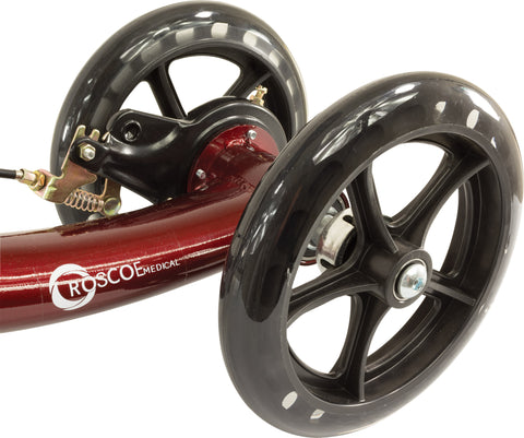 ROSCOE Knee Scooter padded knee 8 Hole platform with Basket Weight Capacity 350lb