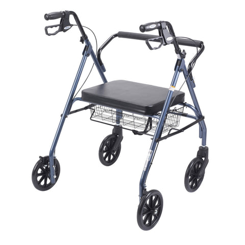 Go-Lite Bariatric Steel Rollator 8" Wheels Adjustable Handles Weight Capacity 500 lb