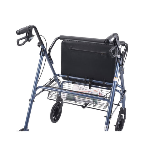 Go-Lite Bariatric Steel Rollator 8" Wheels Adjustable Handles Weight Capacity 500 lb