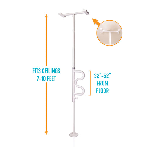 Stander Security Pole & Curve Grab Bar 300lbs