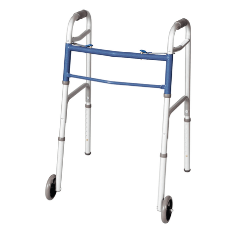 Carex Classic Dual Button Walker with Wheels