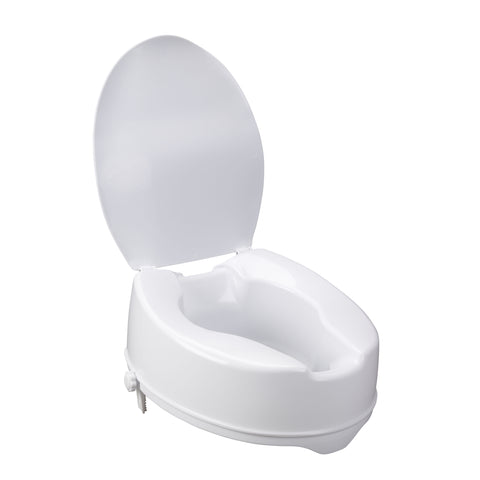 Drive Raised Toilet Seat w/Lock and Lid Standard/Round 6"