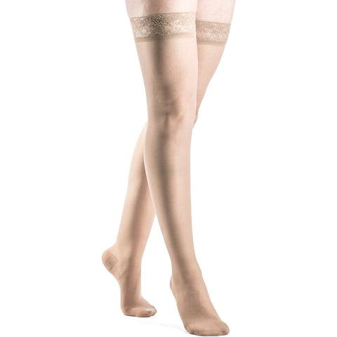 Sheer Fashion Thigh High for Women 15-20mmHg