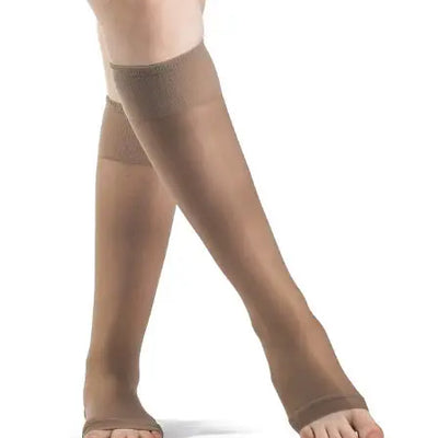 120C Sheer Fashion 15-20mmHg Open Toe Size C Honey