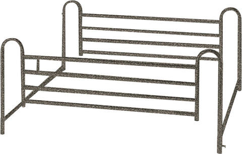 Drive Medical Standard Telescoping Full-Length Side Rail Brown-Vein Finish