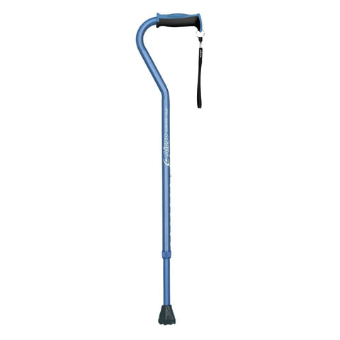 Airgo Comfort-Plus Aluminum Cane w/Offset Handle Blue 6/bx