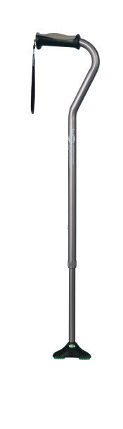 Hugo Ergonomic Offset Handle Cane w/QuadPod Cane Tip