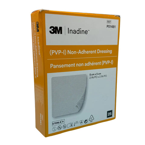 3M Inadine Pvp-I Non Adherent Dressing 5cm X 5cm 25/Bx