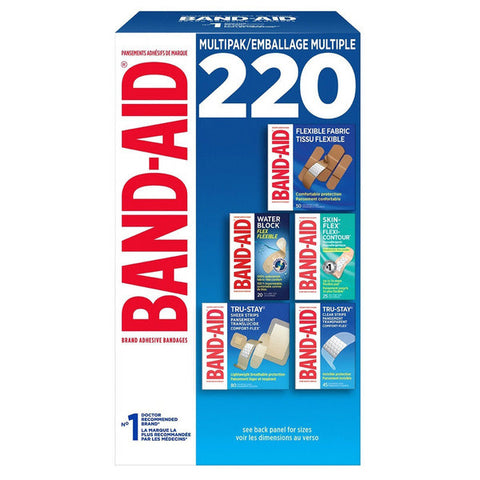 Band-aid Adhesive Bandages Multipak 220-count