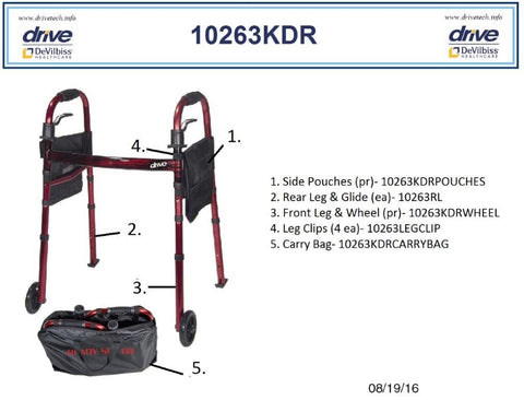 Drive Travel 2-Wheel Walker 300lbs