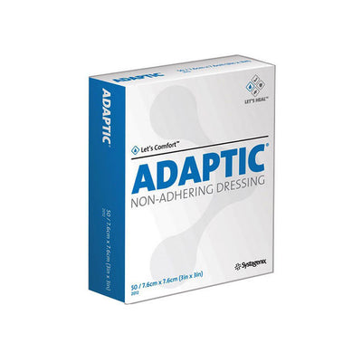 3M Adaptic Non-Adhering Dressing  7.6 cm x 7.6 cm (3 in x 3 in) 50/Box