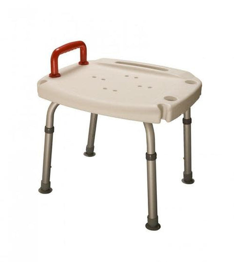 Shower Seat w/Out Back 250lbs Red Handle