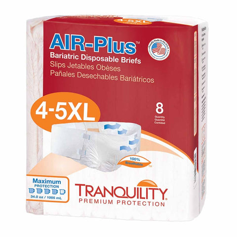 Tranquility AIR Plus Bariatric Disposable Briefs 4X- 5X Large 32/Bx