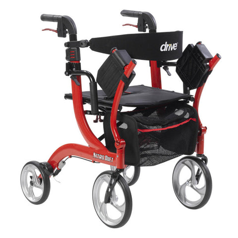 Drive Nitro Rollator Red Duet Transport/Walker