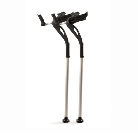 M+D  Forearm Comfort Gutter Crutch - Pair - Height (4' 11"- 6' 8") 300lbs - Black