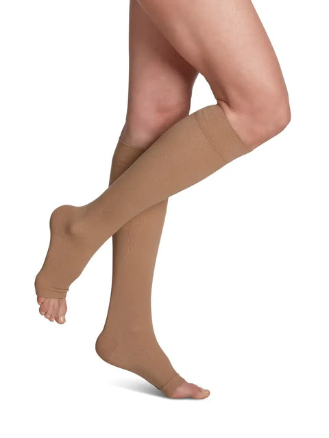 Style Soft Opaque for Women Knee High 20-30mmHg Open Toe