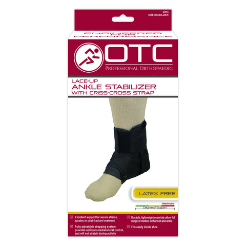 Lace-Up Ankle Stabilizer With Criss-Cross Strap