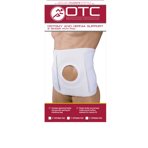 Ostomy & Hernia Support 9" Binder 4" Opening