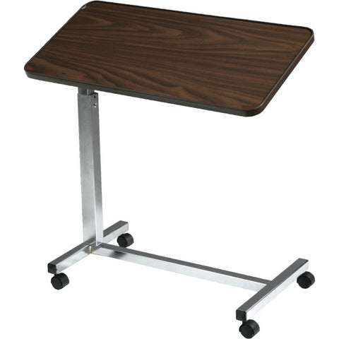 Overbed Table Walnut Top/Chrome Base Tilt Top
