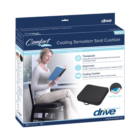 Comfort Touch Cooling Sensation with Gel Seat Cushion 18x16x2"