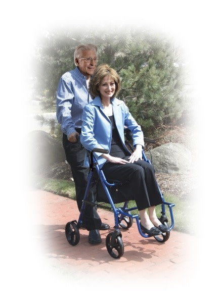 Drive Duet Rollator/Transport Chair 8" Castors Black
