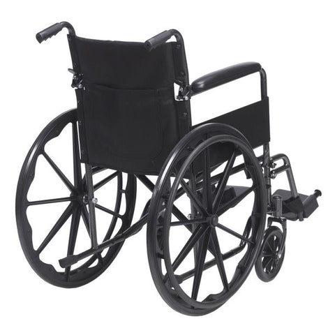 Drive Silver Sport 1 Wheelchair (Fixed) Full Arm (FA) Foot Rest (SF) 18" 250lbs