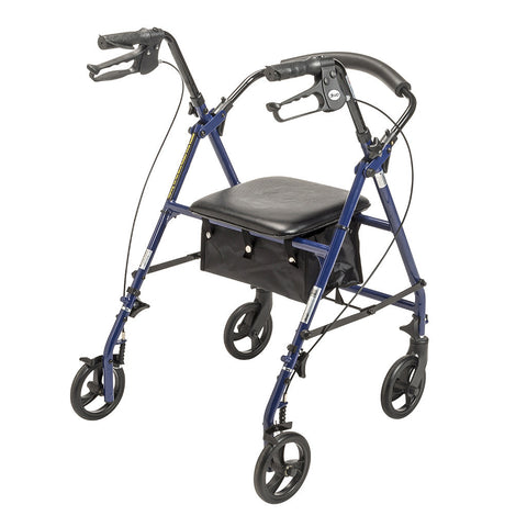 Drive Rollator Steel 6" Blue 350lb