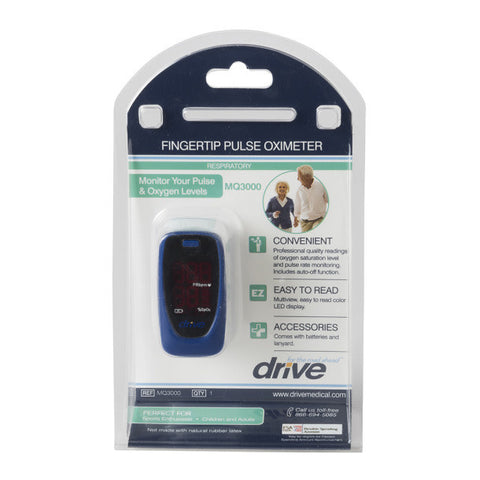 Fingertip Pulse Oximeter Reads SpO₂ and Pulse Rate
