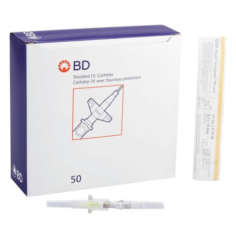 BD Insyte Auto-Guard BC Pro Safety IV Catheter 24G x 0.75" Sterile 50/Bx