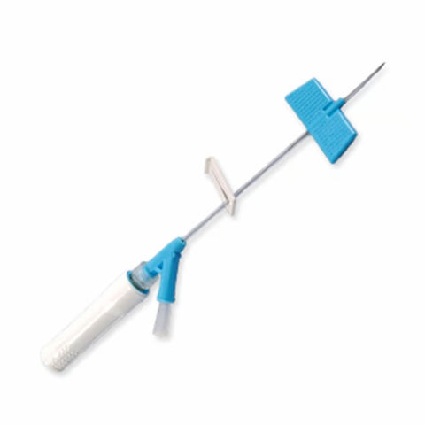 BD Saf-T-Intima Iv Catheter with Wings 22g X 3/4" Y-Adapter And Tubing Sterile Blue