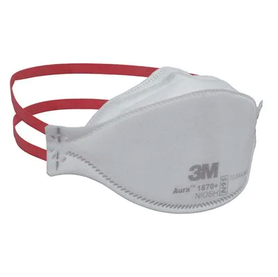 3M Aura 1870 Health Care Particulate Respirator & Surgical Mask 20/Bx