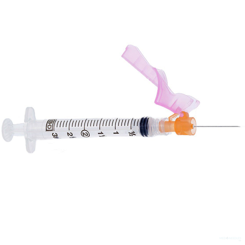 Needle only bd eclipse safety for luer-lok syringe 25gx5/8" sterile box/100 each