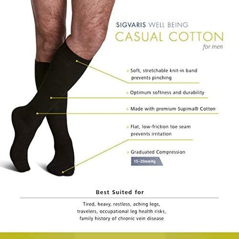 Sigvaris Casual Cotton Socks  for Men 15-20 mmHg