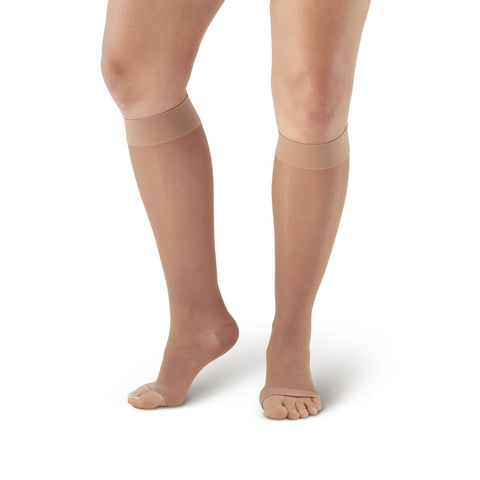 Style Soft Opaque for Women Knee High 20-30mmHg Open Toe