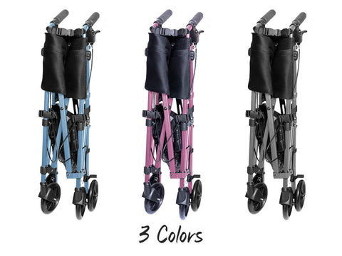 Stander Wonder Rollator Plus with Basket Standard Height and Removable Pouch