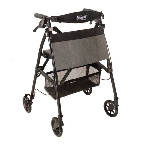 Stander Wonder Rollator Plus with Basket Standard Height and Removable Pouch