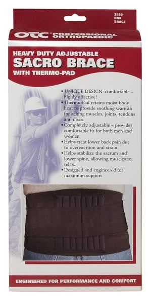 OTC Sacro Brace w/Thero-Pad - Black