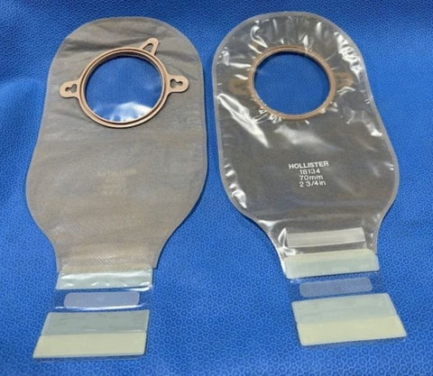 Hollister New Image Lock N Roll 12" Drainable Pouch Transparent 2-1/4" Flange, No Filter 10/bx