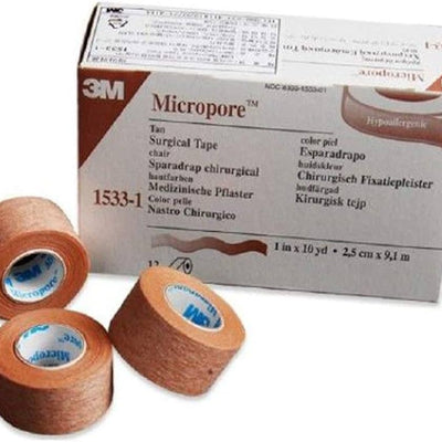 3M Micropore Surgical Tan Tape 1"x10yd  single