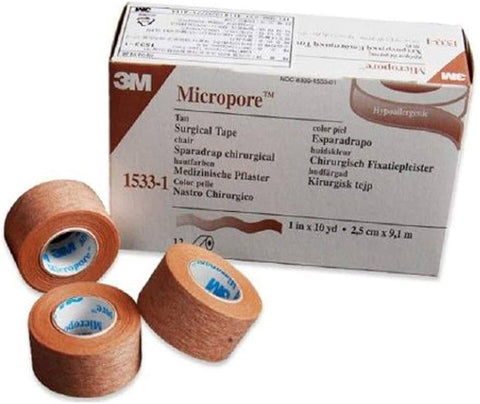 3M Micropore Surgical Tan Tape 1"x10yd  single