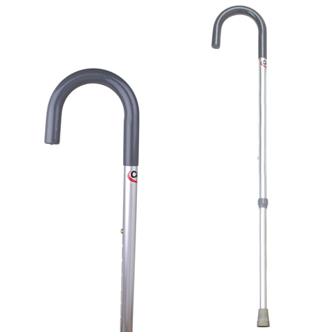 Carex Walking Cane Round Handle Grey