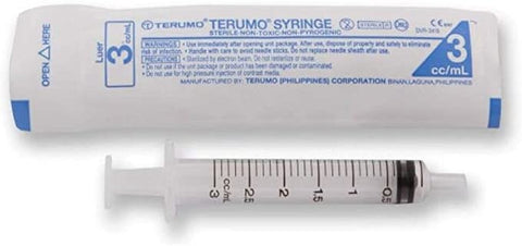 Terumo Sterile Syringe only Luer Taper Slip Tip 3ml Single