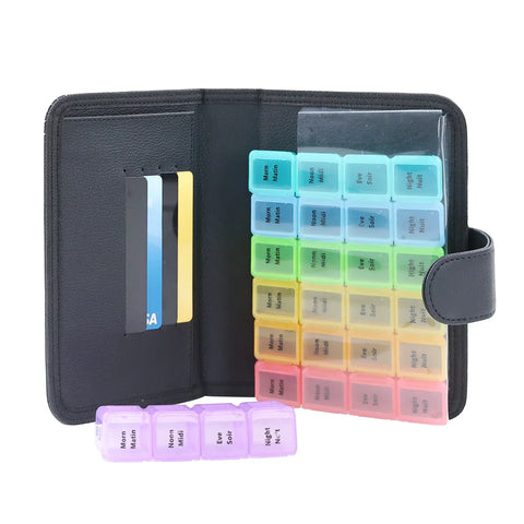 Leatherette Pill Planner Wallet Pocket Book Appearance