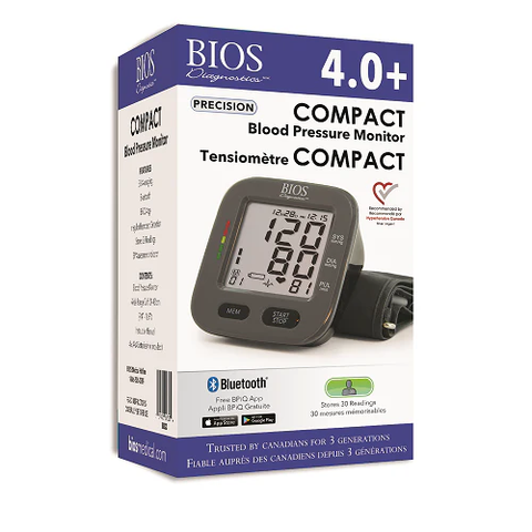 Bios Compact Blood Pressure Monitor with Bluetooth  Silver