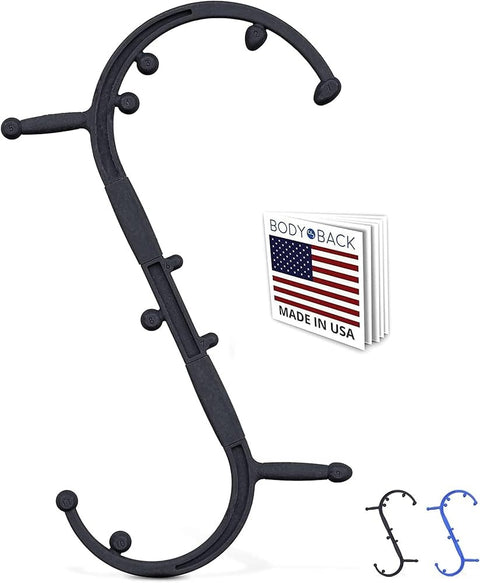 Body Back Buddy Elite – USA Made – Trigger Point Massage Tool, Shoulder Neck Back Handheld Self Massager, Manual Massage Cane, Hook